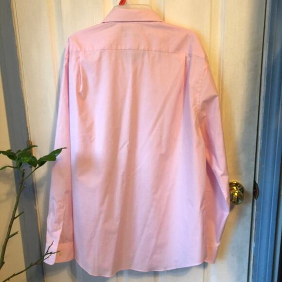 Tommy Hilfiger Button Up  Dress shirt Men 17 34/35 Pink LongSleeve Career Office - Picture 2 of 6